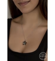 Union Swarovski Crystal Kadın Green Deniz Yıldızı Gümüş Kolye