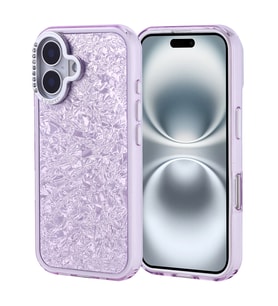 Apple iPhone 16 Uyumlu Kılıf Taşlı Tasarımlı Zore Kapi Kapak (Lila)