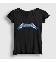 Presmono Kadın Siyah Logo V2 Metallica T-Shirt 292999tt