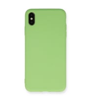 Apple İphone Xs Max Kılıf Nano İçi Kadife Silikon - Açık Yeşil