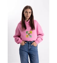 Unisex Oversize Four Kapüşonlu Sweatshirt