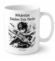 Manga Okuyanlara Japon Kültürü Anime Karakter Sağdan Sola Baskılı Kupa Bardak Hediye