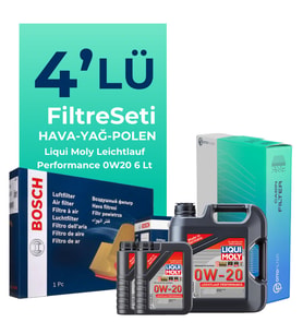 BOSCH Volvo S60 2.0 B5 Filtre Bakım Seti Liqui Moly Motor Yağlı (2019-2024) 4 Lü