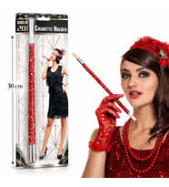 30 Cm Kırmızı Payetli  Tutacağı - 1920 ler Gatsby Parti Aksesuarı