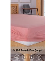 Penye Lastikli Çarşaf, 180×200 Battal Boy %100 Pamuk Örme Kumaş, 145 gr/m² (Somon)