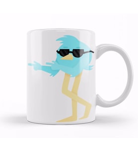 Cool Bird Kupa Bardak Porselen