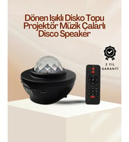 Yıldız & Okyanus Dalga Projektörü – Bluetooth / Usb Hoparlörlü (Çok Renkli)