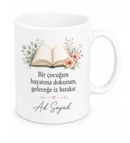 İsim Yazılı Öğretmenler Günü Hediyesi Kupa Bardak Özel Tasarım Baskılı