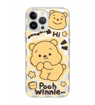 Iphone 15 Pro Uyumlu Winnie The Pooh Desenli Şeffaf Telefon Kılıfı