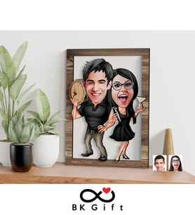 BK Gift Kişiye Özel Sevgililer Karikatürlü 3D Ahşap Tablo, Sevgiliye Hediye, Sevgililer Günü Hediyesi, Yıl Dönümü Hediyesi, Doğum Günü Hediyesi-18