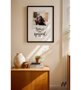 Kişiye Özel You Are Special Polaroid Poster, Siyah Çerçeveli Duvar Tablosu