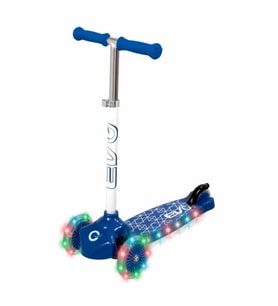 Evo Işıklı 3 Tekerlekli Mavi Scooter