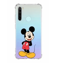Xiaomi Redmi Note 8 Köşe Korumalı Antişok Kapak Mickey Mouse Tasarımlı Şeffaf  Kılıf
