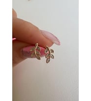 MİNİ BOY YAPRAK KÜPE ( 18 K )