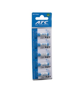 ATC SUPER ALKALİNE BATTERY A27 - 27A LR27 ARAÇ - OTO KUMANDA PİLİ 12V 5Lİ KART