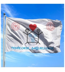 Bayrak Baskı, Baskılı Bayrak Logo Baskılı Bayrak (Beyaz)