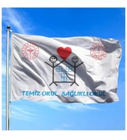 Bayrak Baskı, Baskılı Bayrak Logo Baskılı Bayrak (Beyaz)