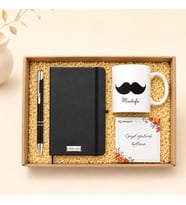 Kişiye Özel Premium Erkek Hediye Seti İsim Baskılı Kupa Bardak, Defter Ve Kalem Hediyesi