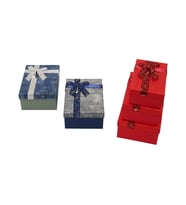 3PCS D.DÖRTGEN ÇİZGİLİ MİX RENKLİ KARTON HEDİYE KUTUSU KURDELALI 22.5X15.5-20.5X13.5-18.5X11.5CM (5680)