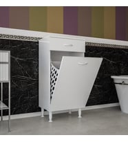 MODİLAYN ÇEKMECELİ VE SEPETLİ BANYO DOLABI (Beyaz)