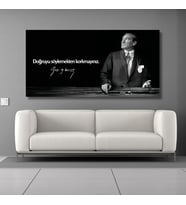 Panoramik Kanvas Makam Panosu Atatürk Sözleri Doğruyu söylemekten korkmayınız.