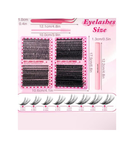Takma Kirpik Seti 800 Demet Kirpik, Yapıştırıcı, Sabitleyici, Çıkarıcı, cımbız ve kirpik tarağıyla Tam Set(30-40-50-60D)
