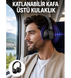 Northcity Kablosuz Kulak Üstü Bluetooth Kulaklık - Yeni Nesil Ergonomik Tasarım ve Derin Bass