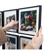 Yapışan Kare Çerçeve Sök-Tak-Yapıştır 3Lü Paket Fotoğraf Baskısı Hediye Ev Hediyesi (Siyah)