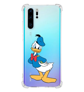 Huawei P30 Pro  Köşe Korumalı Antişok Kapak Donald Duck Tasarımlı Şeffaf  Kılıf