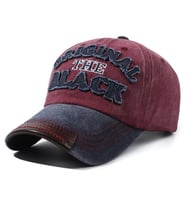 Valkyrie Original The Black Nakışlı Unisex Beyzbol Şapkası Vintage Eskitme Pamuk Ayarlanır Bordo