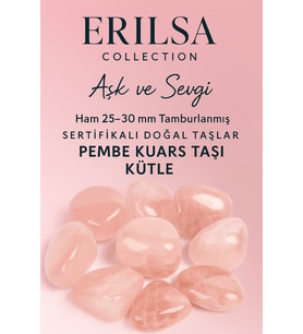 Sertifikalı Doğal Pembe Kuvars Taşı Kütle 25-30 mm – Aşk ve Sevginin Kristali
