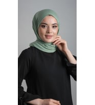 Çağla Yeşili Pratik Hazır Geçmeli Şal Viskon Kumaş Penye Şal 2108_32