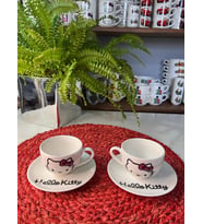 TEBAK COLLECTİON 2 KİŞİLİK HELLO KİTTY DESEN TÜRK KAHVE FİNCAN TAKIMI