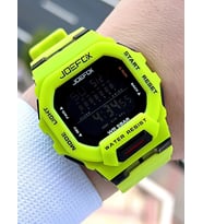 Joefox G-SHOCK Kasa Yeşil/Siyah Digital 5 Atm Suya Dayanıklı 2 Yıl Garantili Spor Kol Saati J-GS08
