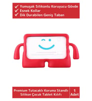 Premium Apple Samsung Uyumlu 8.7 Inch Silikon Yumuşak Tutacaklı Tam Koruma Çocuk Tablet Kılıfı