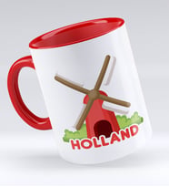 Bk Gift Holland Tasarımlı Kırmızı Kupa Bardak - Model 1