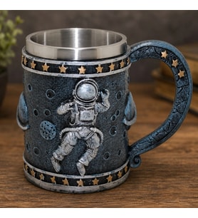 3D Astronot Tasarımlı Kupa Bardak - Çelik İç Yüzeyli - Uzay Teması