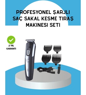 Ergonomik Profesyonel Tıraş Makinesi Saç Sakal Kesme ve Düzeltme