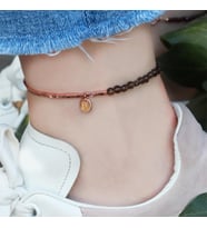 Sitrin Taşlı Rose Gold Halhal