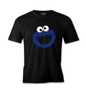 Kurabiye Canavarı - Canavar Siyah Erkek Tshirt