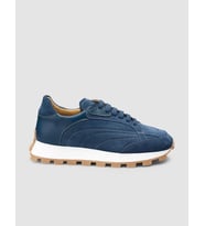 %100 Hakiki Deri Mavi Kadın Sneaker
