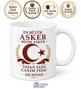 Asker Uğurlama Havaya Atılanlara En Büyük Asker Bizim Asker Kupa Bardak Hediye