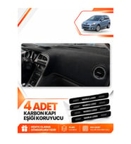 PEUGEOT 5008 EKRANSIZ (2010-2014) Uyumlu Ön Torpido Koruma Kılıfı Halısı - Siyah