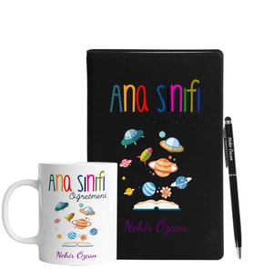 Ana Sınıfı Öğretmenlerine Özel Defter Kalem Kupa Hediye Seti