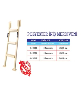 Polyester Makine Dairesi İniş Merdiveni 3 Basamaklı