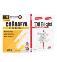 ENS Yayıncılık TYT Coğrafya ve AKM Dil Bilgisi Soru Bankası Seti 2 Kitap