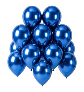 Mavi Renk Lateks krom Balon (30 cm) - 12 Adet