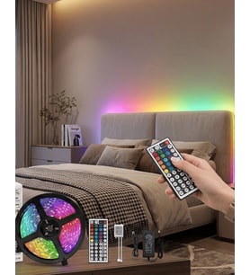 Kumandalı RGB Şerit Led 5 Metre Renk Değiştiren Dekoratif LED Işık