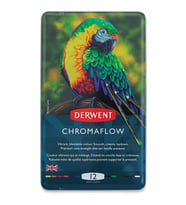 DERWENT CHROMAFLOW KURUBOYA KALEM SETİ 12 RENK TENEKE KUTU