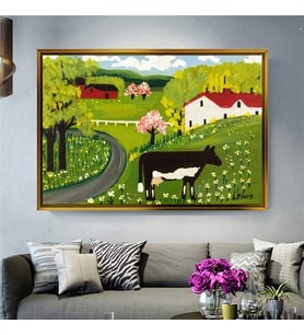Altın Çerçeveli dekoratif tablo l199 (Gold)
